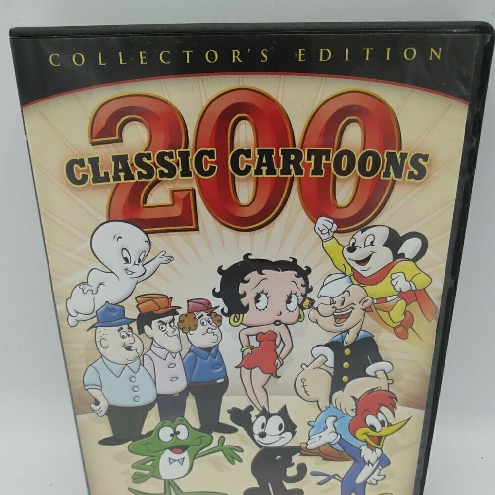 200 Classic Cartoons Collector's Edition 4 DVD Set - 2008 - Popeye, 3 Stooges